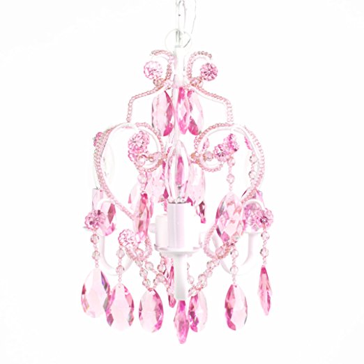 Tadpoles 3 Bulb Mini Chandelier Pink CCHAPL004