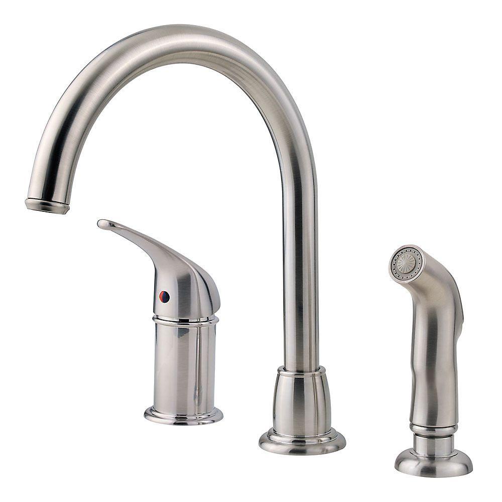 Pfister LF-WK1-680S Cagney 1-Handle Standard Kitchen Faucet Stainless Steel