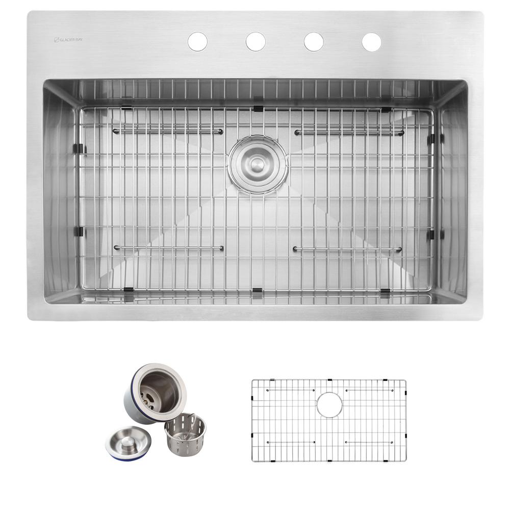 Glacier Bay 4166F All-in-1 Drop-in Stainless Steel 32