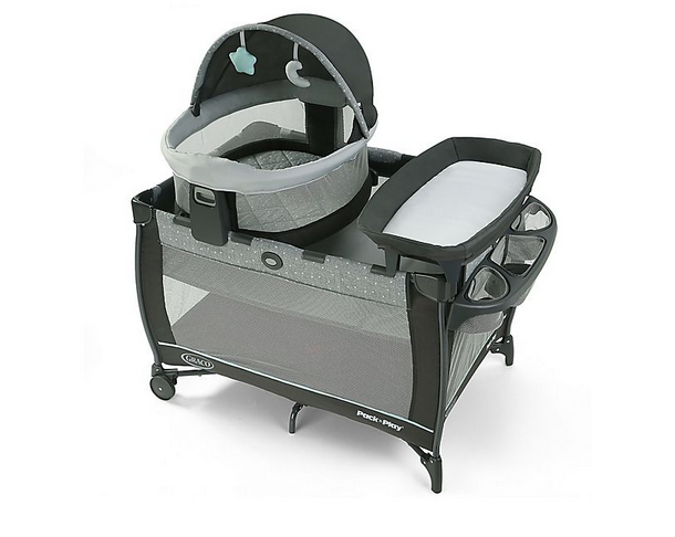 Graco Pack 'n Play Travel Dome LX Playard Portable Bassinet Infant Table Astin