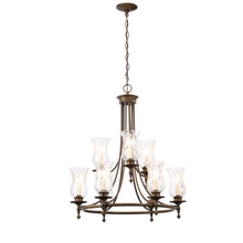 Load image into Gallery viewer, Hampton Bay 14688 Grace 9-Light Rubbed Bronze Chandelier 514962
