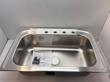 Load image into Gallery viewer, Elkay HDSB332294 Pergola Drop-In Stainless Steel 33&quot; 4-Hole 1-Bowl Kitchen Sink
