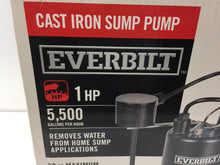 Load image into Gallery viewer, Everbilt PSSP10001VD 1 HP Professional Cast Iron Sump Pump
