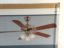 Load image into Gallery viewer, Brookhurst 52 in. Indoor Brushed Nickel Ceiling Fan YG268-BN 549510
