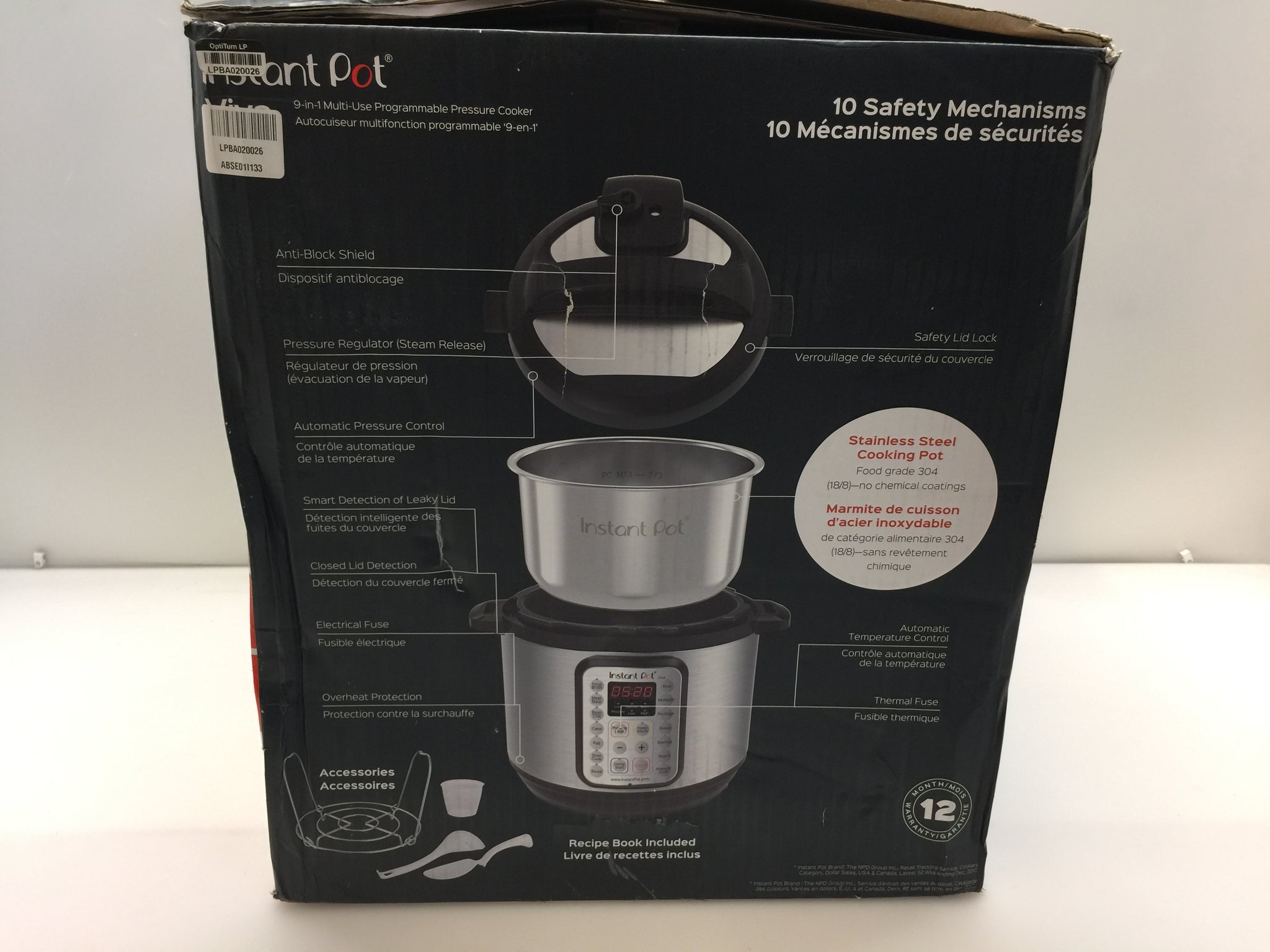 Instant Pot 8 QT Viva 9-in-1 Multi-Use Programmable Pressure Cooker