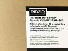 Load image into Gallery viewer, RIDGID R84087KN 18-Volt Bluetooth Jobsite Radio Kit
