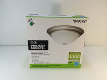 Load image into Gallery viewer, Project Source # 0496791 13&quot; LED Ceiling Flush Mount Fixture, Brushed Nickel
