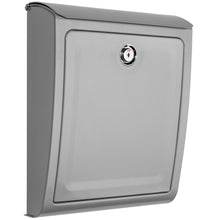 Load image into Gallery viewer, Architectural Mailboxes 2596SR Sienna Silver Locking Wall Mount Mailbox
