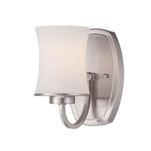 Load image into Gallery viewer, Hampton Bay 19405-HBU Chaplinne 1-Light Satin Nickel Sconce 1001220089
