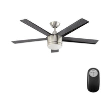 Load image into Gallery viewer, HDC SW1422BN Merwry 52&quot; Integrated LED Brushed Nickel Ceiling Fan 1001028991
