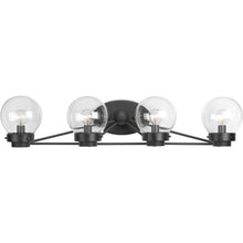 Load image into Gallery viewer, Progress Lighting P300115-031 Spatial Collection 4-Light Black Bath Light
