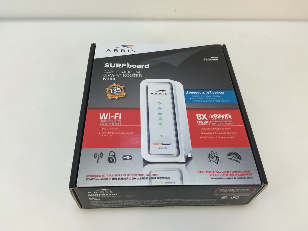 ARRIS SURFboard SBG6400 N300 DOCSIS 3.0 Cable Modem Router