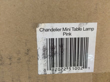 Load image into Gallery viewer, Tadpoles ctlapl104 10 in. Pink Chandelier Mini Table Lamp 50294
