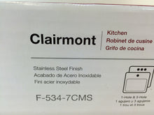 Load image into Gallery viewer, Pfister F-534-7CMS Clairmont Pull-Out Sprayer Kitchen Faucet Stainless Steel
