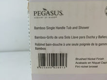 Load image into Gallery viewer, Pegasus 873W-9004 Bamboo WaterSense 3-Spray Tub &amp; Shower Faucet Brushed Nickel
