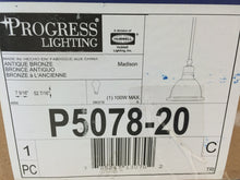 Load image into Gallery viewer, Progress Lighting P5078-20 Madison 1-Light Antique Bronze Mini Pendant

