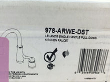 Load image into Gallery viewer, Delta 978-ARWE-DST Leland Pull-Down Sprayer Kitchen Faucet in Arctic Stainless
