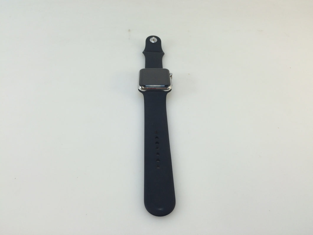 Apple Watch MJ3V2LL/A 42mm Stainless Steel Case Black Sport Band
