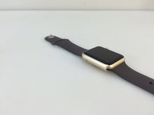 Load image into Gallery viewer, Apple Watch MLC72LL/A Sport 42mm Gold Aluminum Case Brown Sport Band
