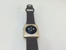 Load image into Gallery viewer, Apple Watch MLC72LL/A Sport 42mm Gold Aluminum Case Brown Sport Band
