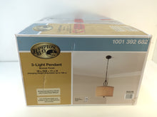 Load image into Gallery viewer, Hampton Bay 19712-000 Oil-Rubbed Bronze Burlap Shade Drum Pendant 1001392682
