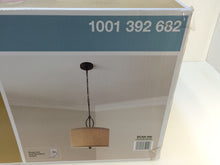 Load image into Gallery viewer, Hampton Bay 19712-000 Oil-Rubbed Bronze Burlap Shade Drum Pendant 1001392682
