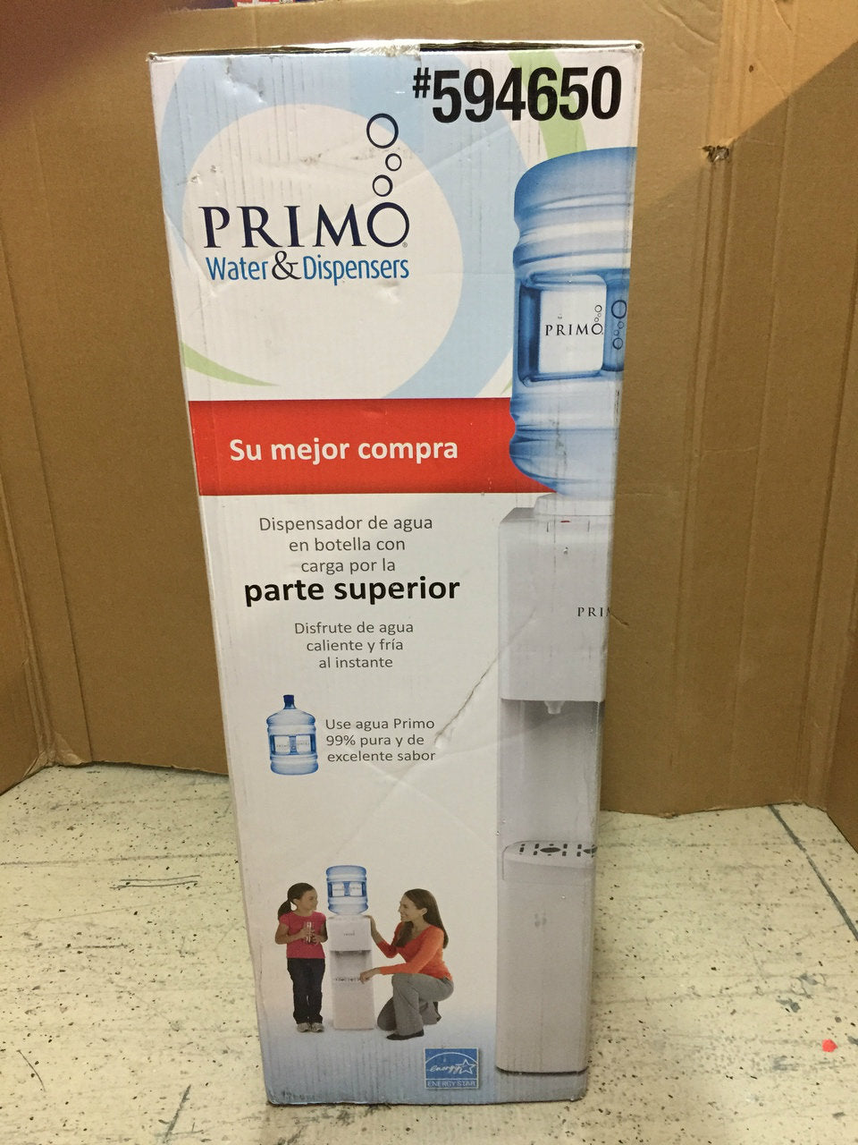 Primo Water Dispenser Top Loading, Hot/Cold, White