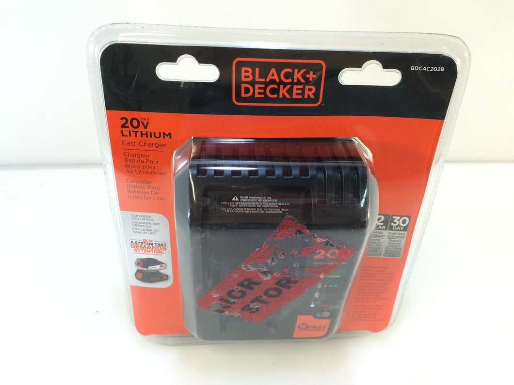 BLACK+DECKER BDCAC202B 20V Li-Ion Battery Charger