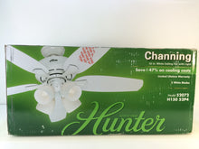 Load image into Gallery viewer, Hunter 52072 Channing 52 in. Indoor White Ceiling Fan with Light Kit
