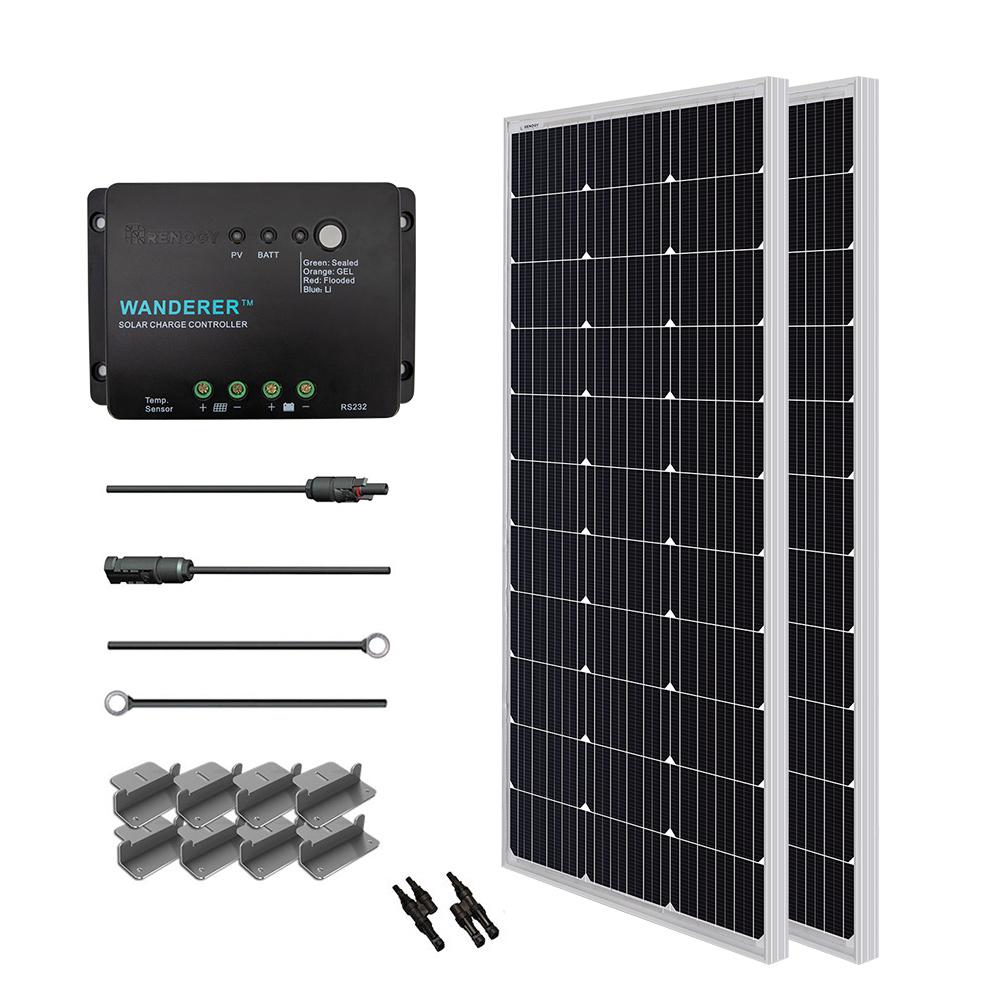 Renogy 200-Watt 12-Volt Monocrystalline Solar Starter Kit STARTER200DWD30