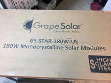 Load image into Gallery viewer, Grape Solar 180-Watt Monocrystalline PV Solar Panel for RV&#39;s GS-STAR-180W-US
