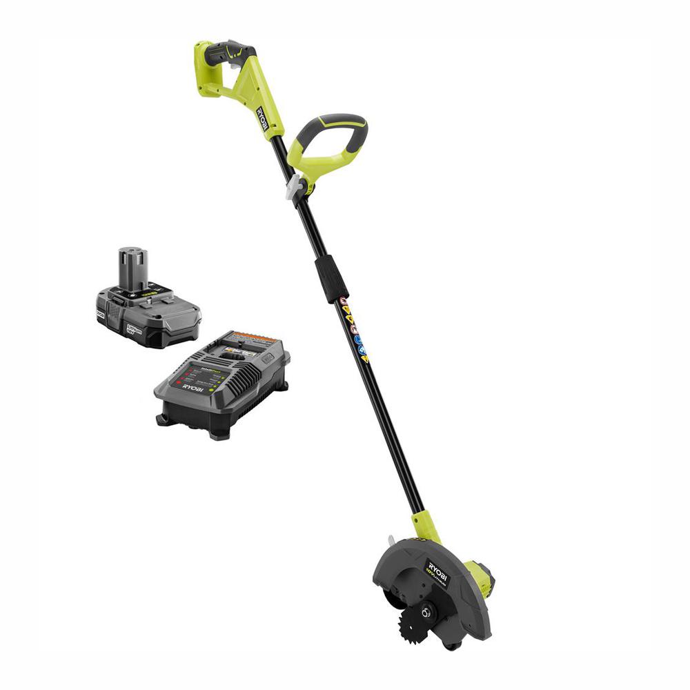 RYOBI ONE+ 9 in. 18-Volt Lithium-Ion Cordless Edger - 1.3 Ah Battery and Charger Included
