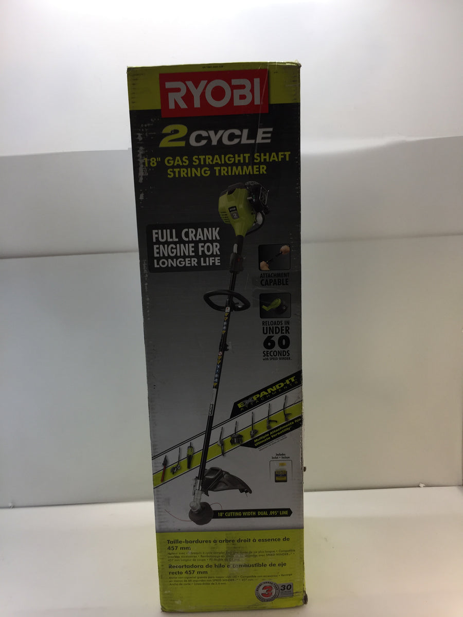 Ryobi RY253SS 25cc 2-Cycle Full Crank Straight Gas Shaft String Trimme ...