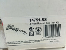 Load image into Gallery viewer, Delta T4751-SS Dryden Deck-Mount Roman Tub Faucet Trim Kit Only Stainless
