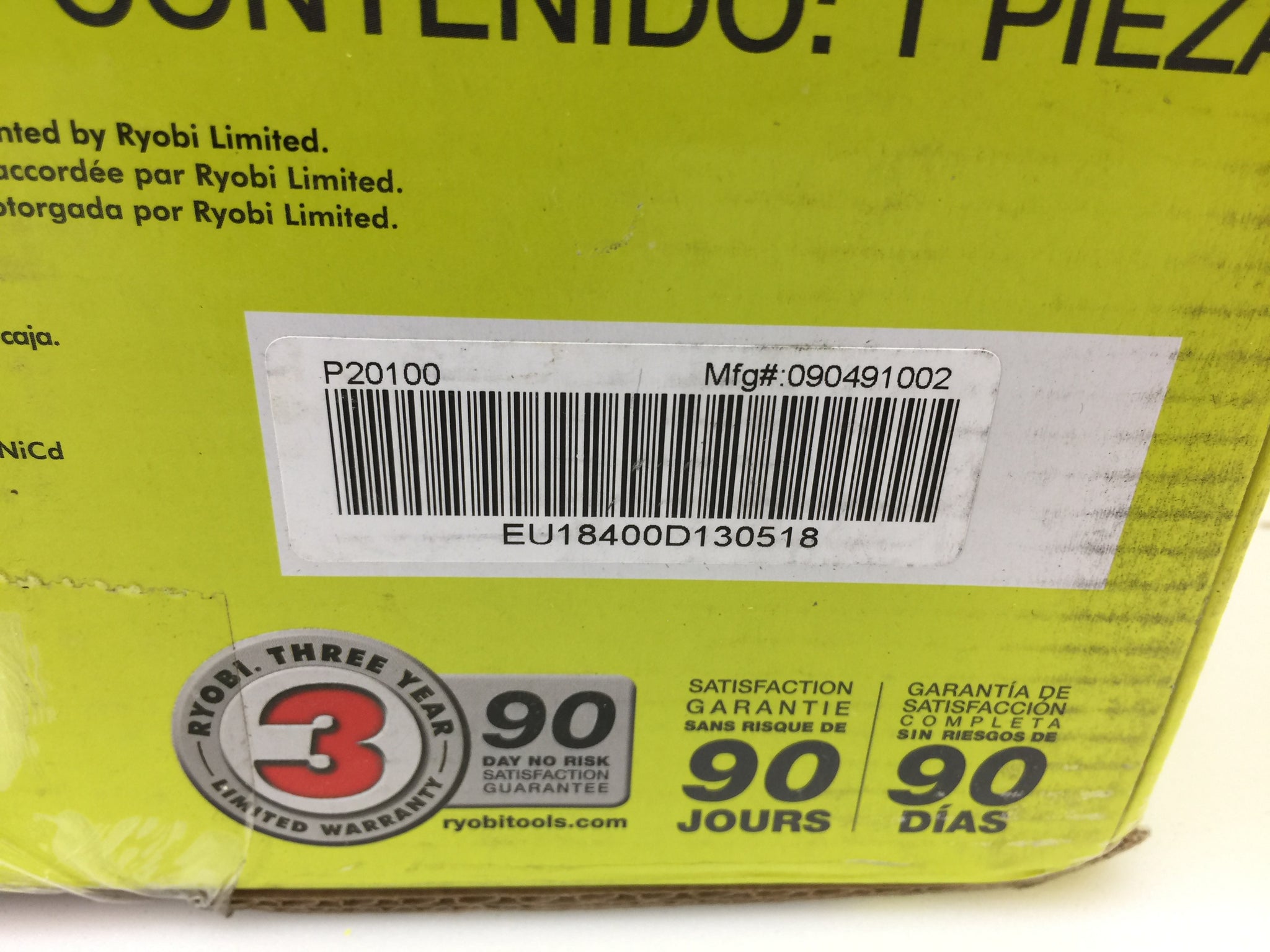 RYOBI P20100 ONE 18 Volt Lithium Ion Electric Cordless String Trimmer NT Electronics LLC