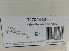Load image into Gallery viewer, Delta T4751-RB Dryden Deck-Mount Roman Tub Faucet Trim Kit Only Venetian Bronze
