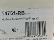 Load image into Gallery viewer, Delta T4751-RB Dryden Deck-Mount Roman Tub Faucet Trim Kit Only Venetian Bronze
