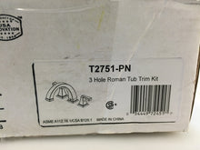 Load image into Gallery viewer, Delta T2751-PN Dryden Deck-Mount Roman Tub Faucet Trim Kit Only Polished Nickel
