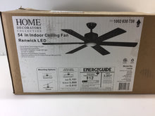 Load image into Gallery viewer, HDC 14636 Renwick 54&quot; Integrated LED Oil Rubbed Bronze Ceiling Fan 1002630739
