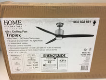 Load image into Gallery viewer, HDC YG749-BRB Triplex 60&quot; LED Brushed Bronze Ceiling Fan with Light 1003823861
