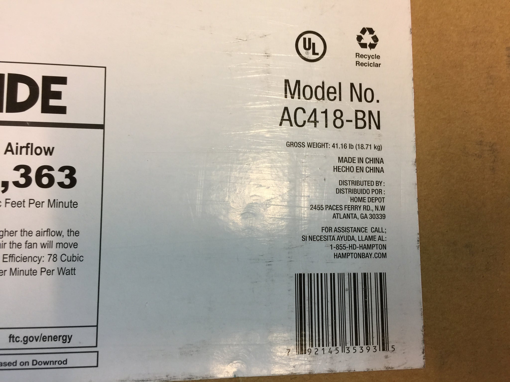 Hampton ② 要コメント Hampton Bay AC418-BN Brookedale 60