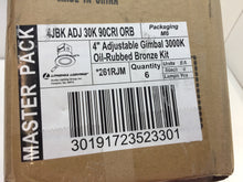 Load image into Gallery viewer, (6pk) Lithonia Lighting 4JBK ADJ 30K 90CRI ORB 4&quot; Recessed Kit Oil Rubbed Bronze
