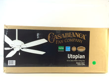 Load image into Gallery viewer, Casablanca 54037 Utopian 52&quot; Indoor/Outdoor Snow White Ceiling Fan
