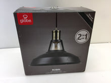 Load image into Gallery viewer, Globe Electric 65712 Robin 1-Light Satin Black Pendant
