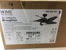 Load image into Gallery viewer, HDC YG671-EB Broughton 42&quot; LED Espresso Bronze Ceiling Fan 1003236521, NOB
