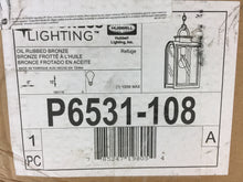 Load image into Gallery viewer, Progress Lighting P6531-108 Refuge 1-Light Oil-Rubbed Bronze Hanging Lantern
