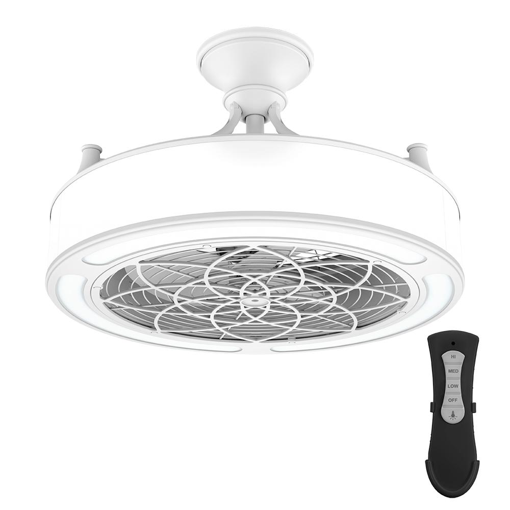 Stile Anderson 22 in. LED Indoor/Outdoor White Ceiling Fan with Remote CF0140
