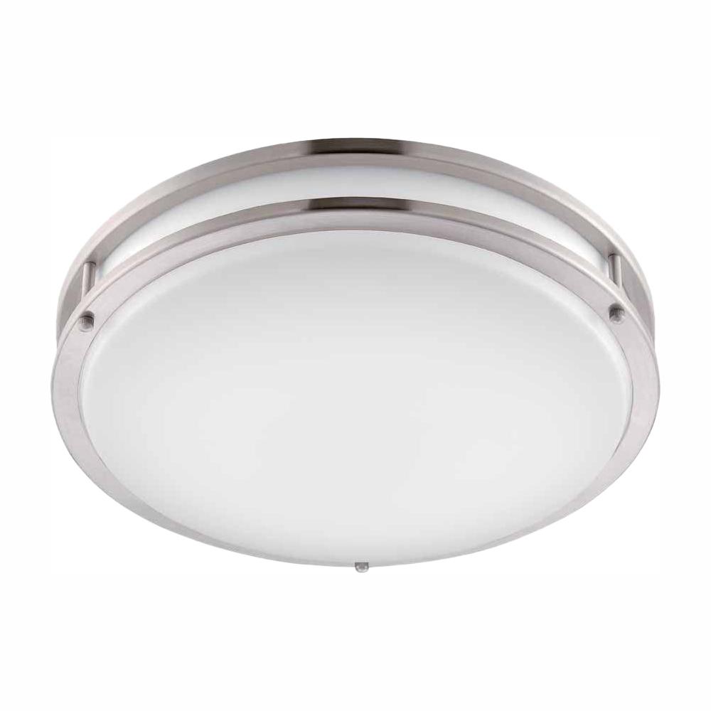 Hampton Bay DC016LEDB Brushed Nickel LED Round Flush Mount 1000021219