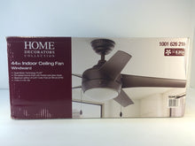 Load image into Gallery viewer, HDC 51567 Windward 44&quot; Indoor Oil Rubbed Bronze Ceiling Fan 1001626218
