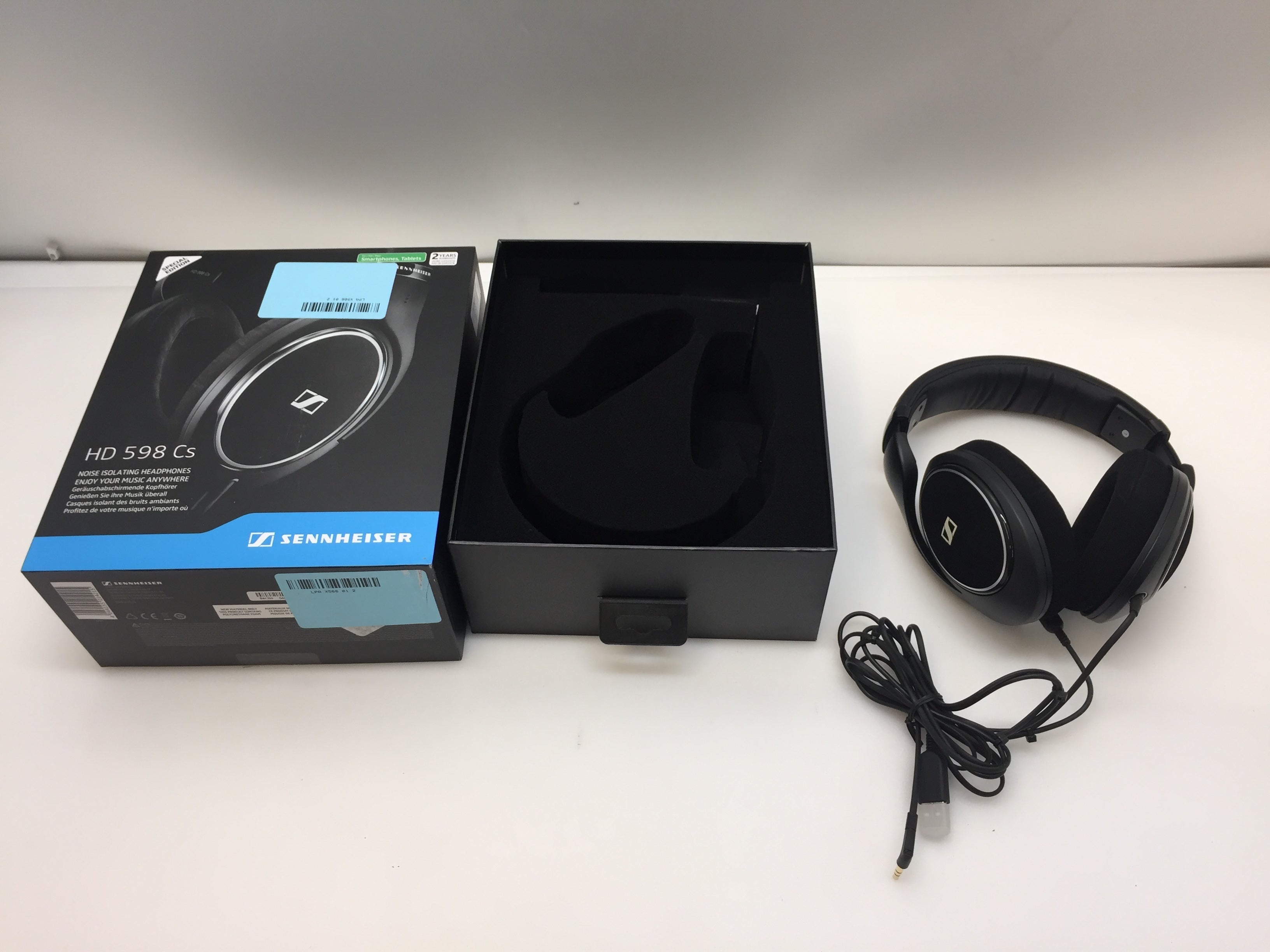 Sennheiser HD598CS Noise Isolating Over Ear Headphones Black – NT